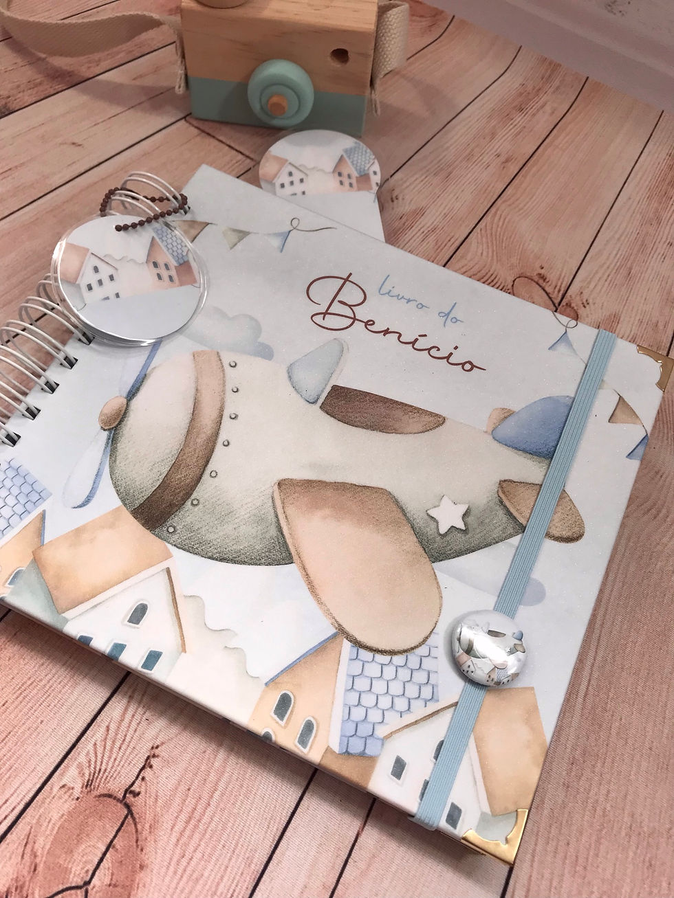 Miniatura: Livro do Bebê - Avião aquarelado