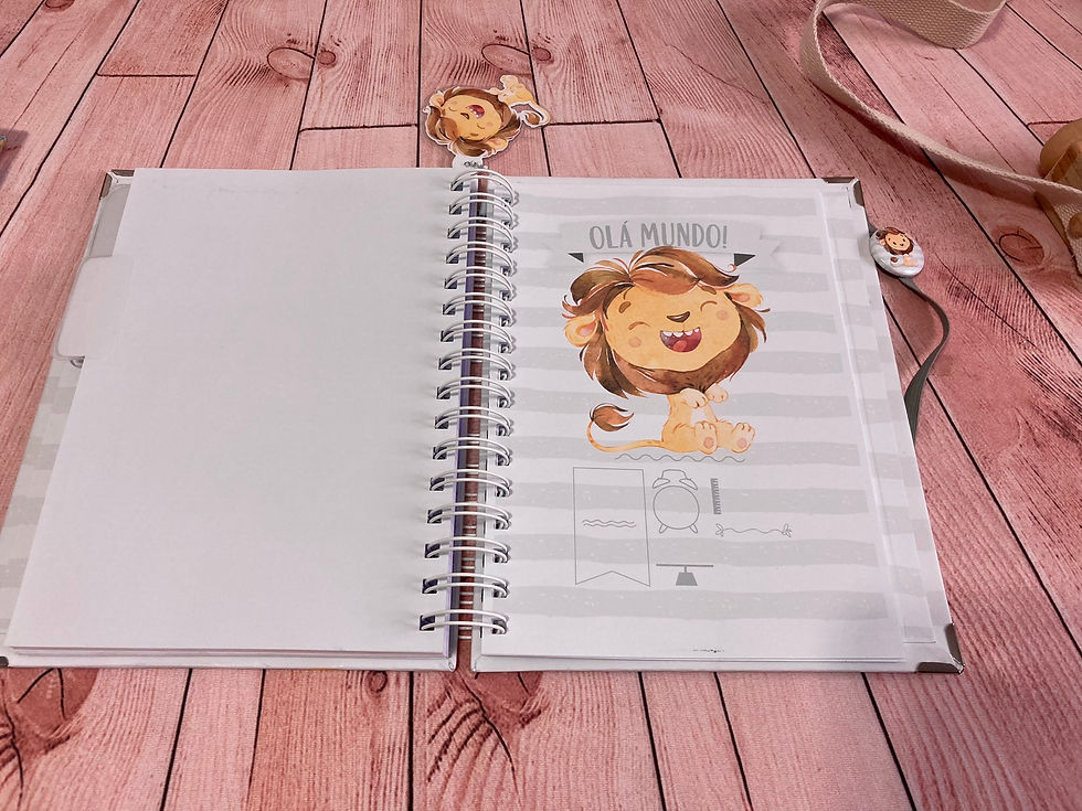 Miniatura: Caderneta de Saúde - Leão cute