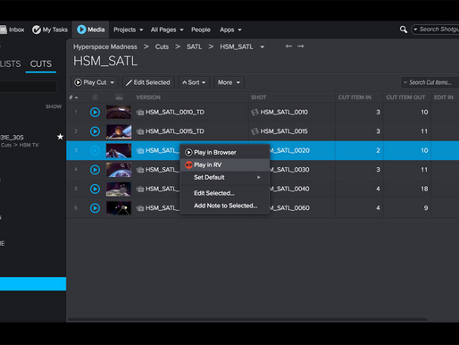 Scheduling for VFX