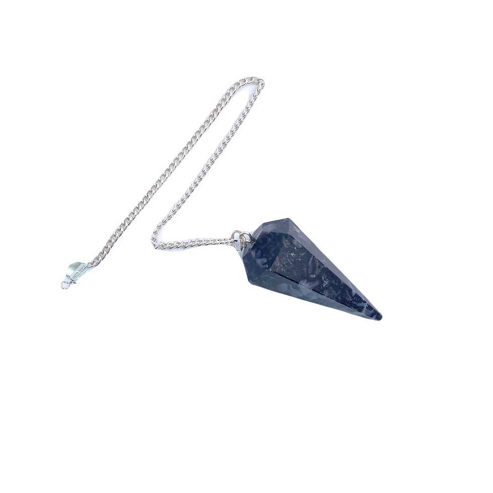 Indigo Gabbro Pendulum - Divination Tool