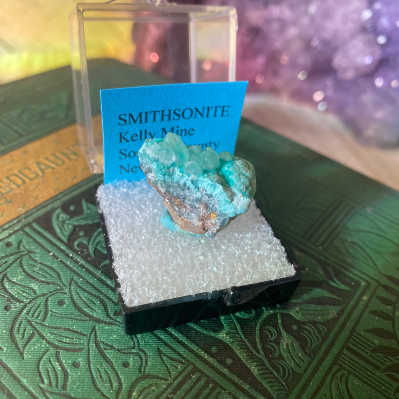 Thumbnail: Smithsonite Raw Specimen - Mounted in Case