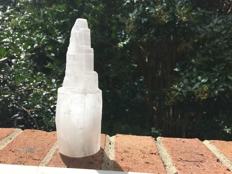 Thumbnail: Satin Spar Selenite Tower - 8 inch