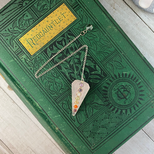 Thumbnail: Rose Quartz Chakra Pendulum - Divination Tool