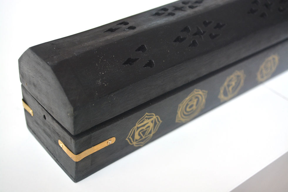 Thumbnail: 7 Chakra Coffin Wooden Incense Box Burner