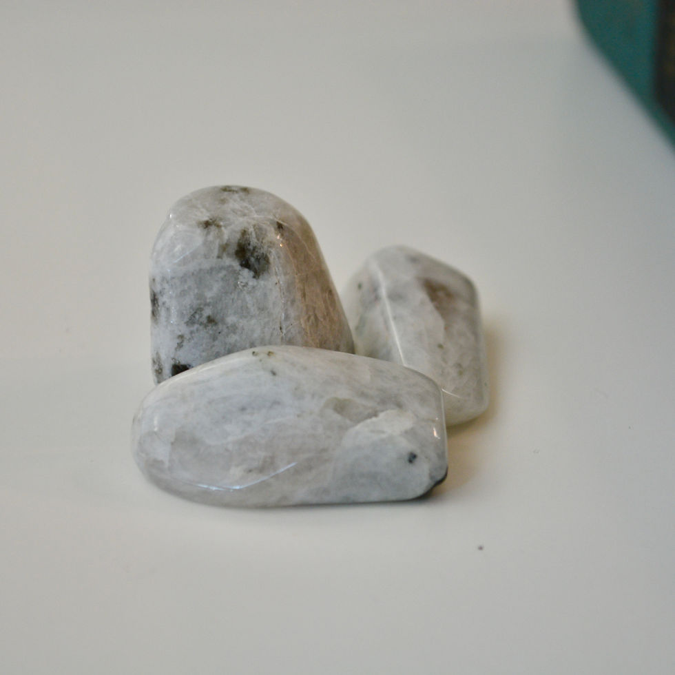 Rainbow Moonstone (White Labradorite)  - Tumbled Stone