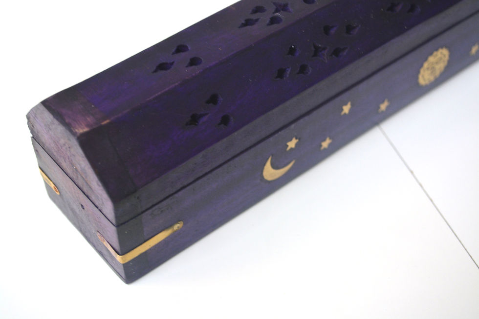 Thumbnail: Violet Celestial Wooden Incense Box Burner