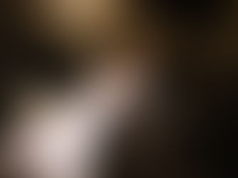 Photo of a bride and groom sitting on an ornate, vintage couch at their wedding. They are holding hands and kissing. The room is dark and they are being lit by the camera flash.