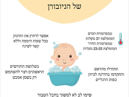 הרחצה הראשונה של התינוק