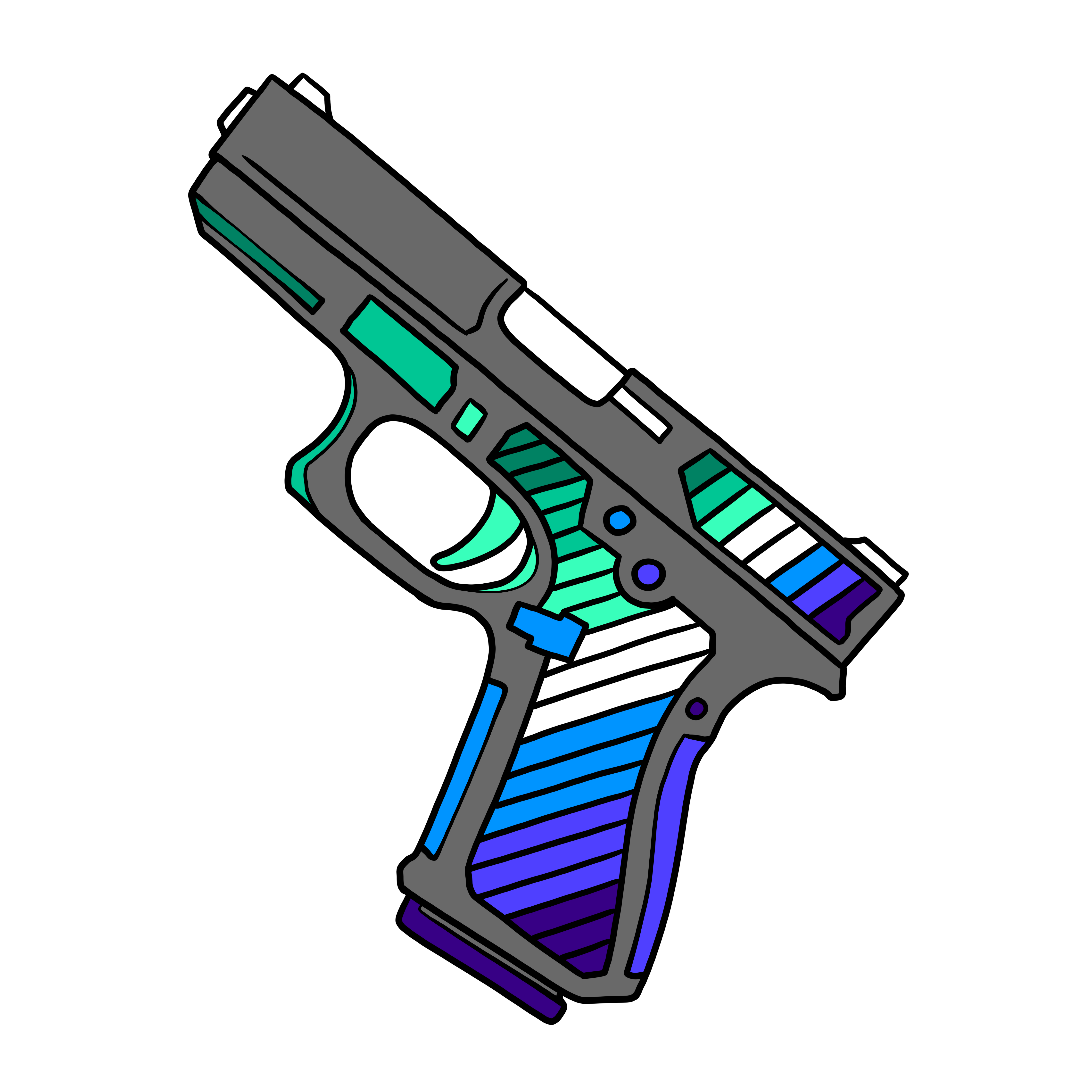 Vinyl Sticker 025 - Pride Pistols