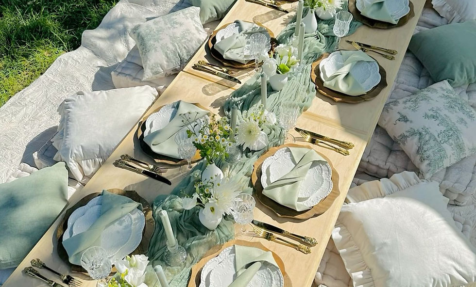 Chic Picnic setup in Reston, VA