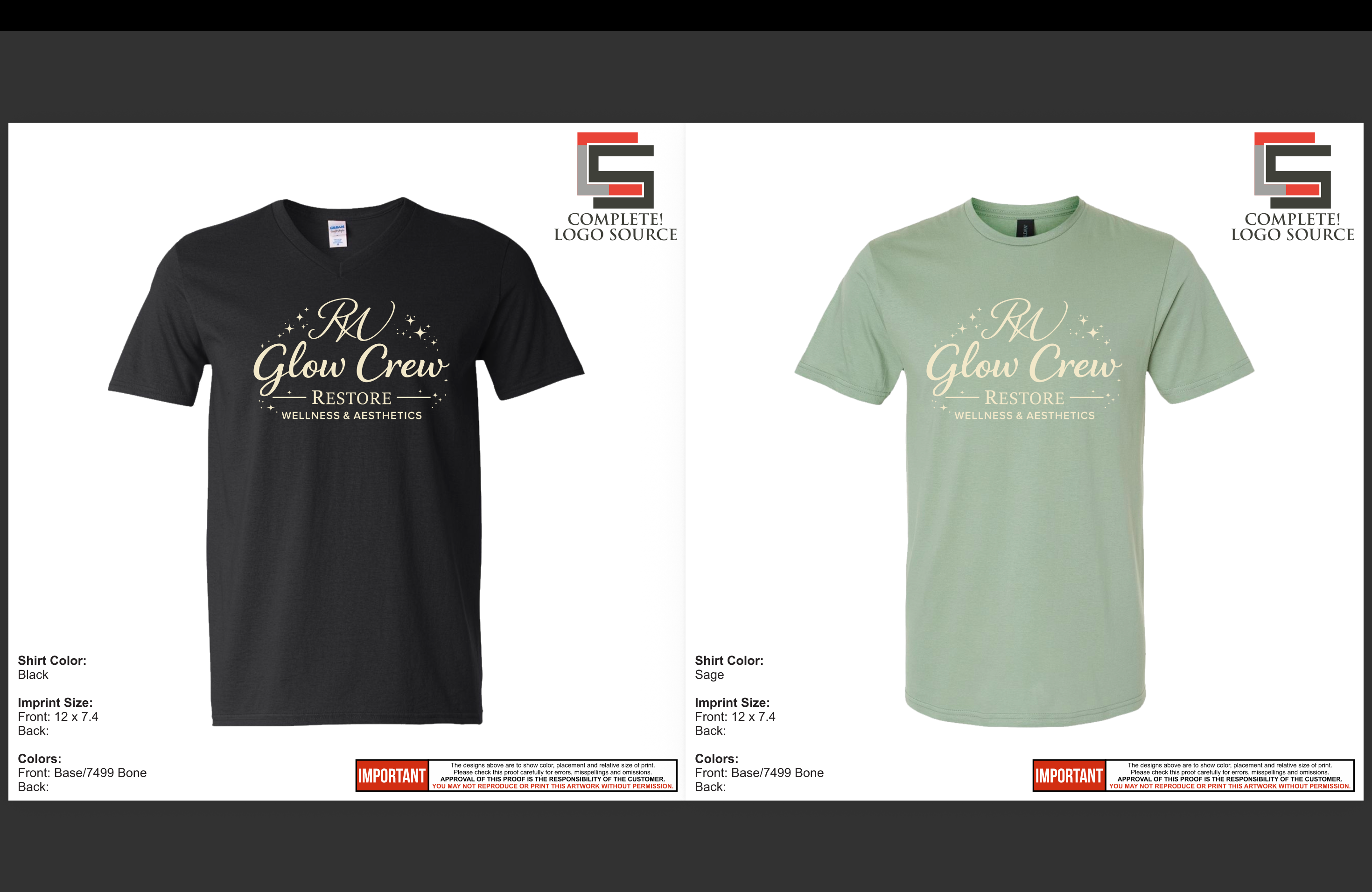 Restore Wellness & Aesthetics T-Shirt Design 2