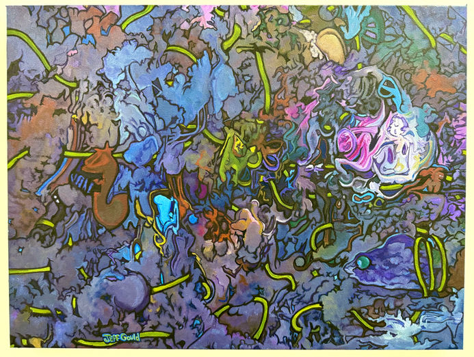 Abstract oil on canvas 