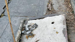 ระวัง! ฝาท่อทรุดตัว ถนนเฉลิมพระเกียรติ ร.9