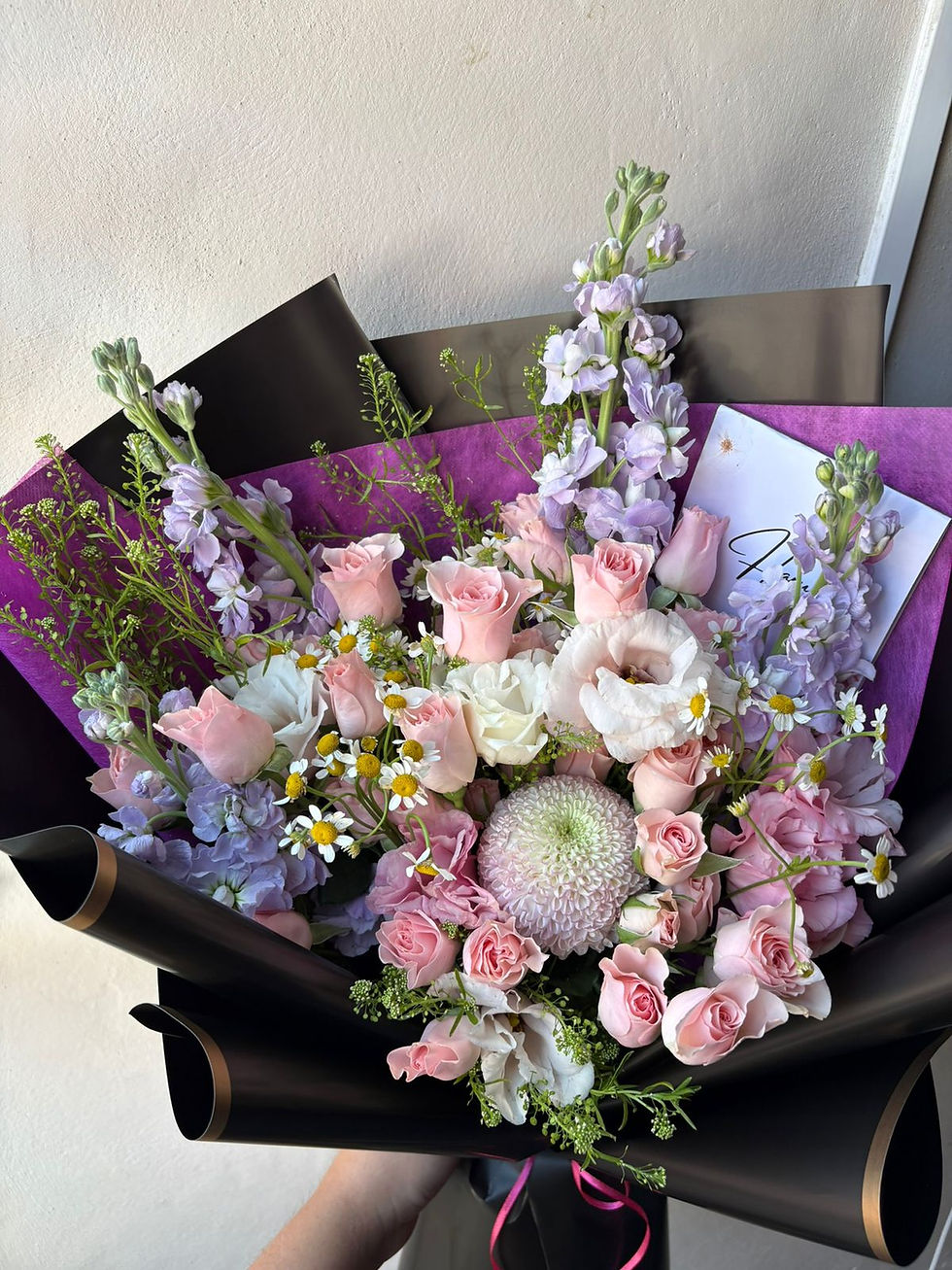 Miniatura: Black Pink Bouquet