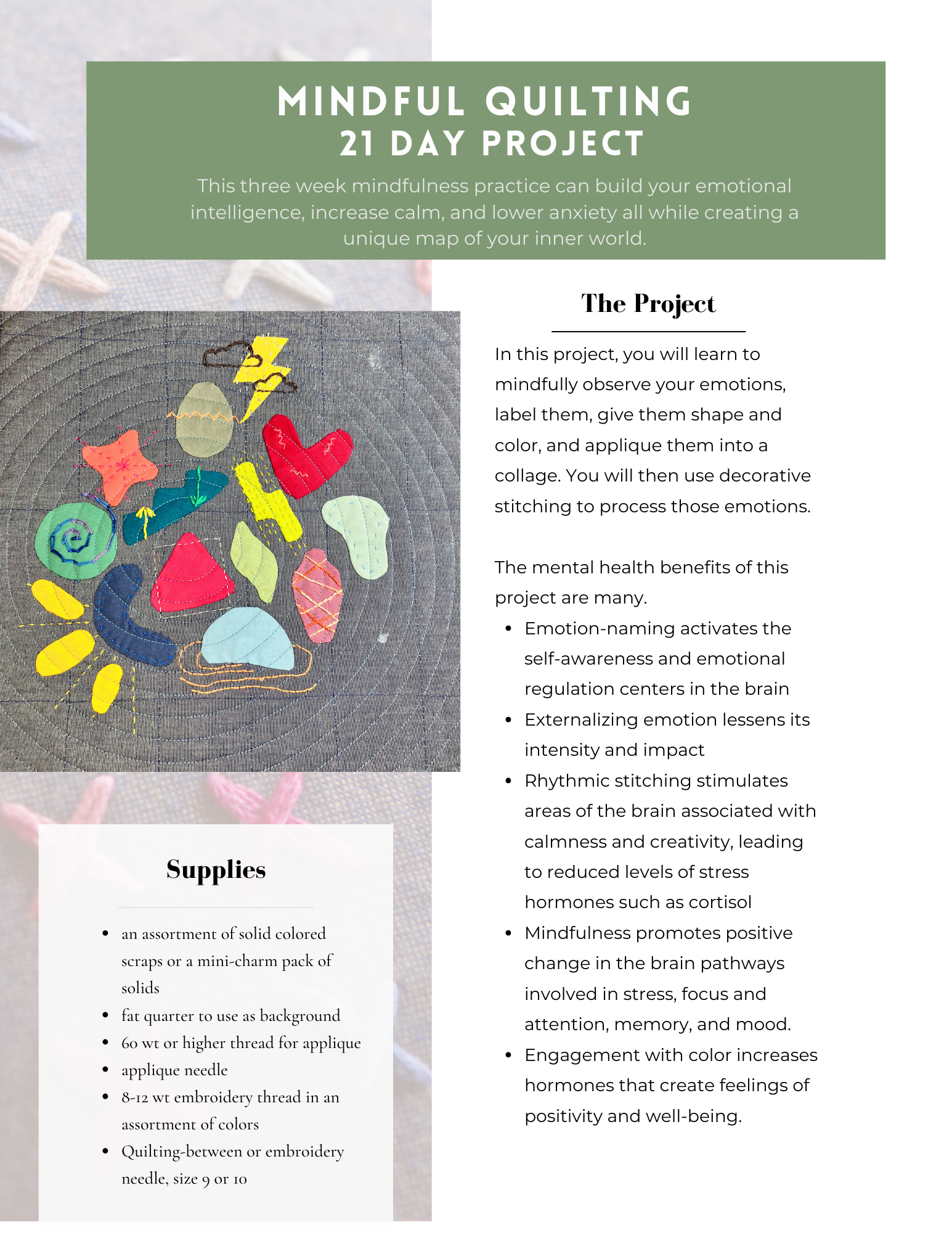 21 Day Mindful Quilting Project