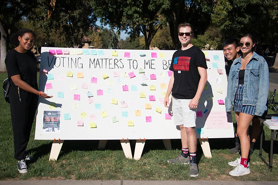 StanfordStudentsWithWhyVotingMattersSign