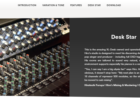 ドイツのハイエンドスタジオ機器メーカー、elysiaのサイトにレビューが掲載