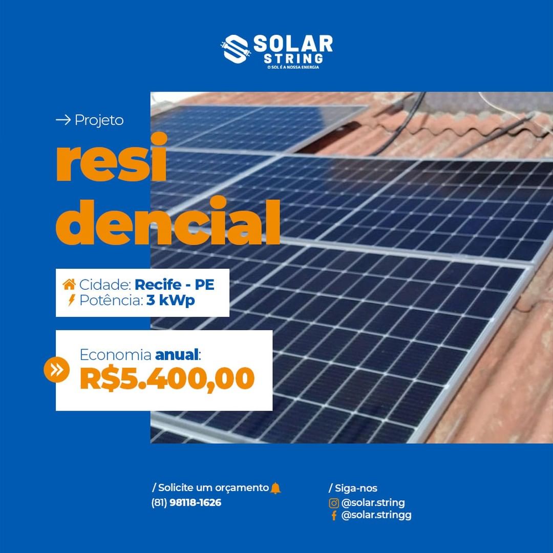 Projeto de energia solar Solar String 8
