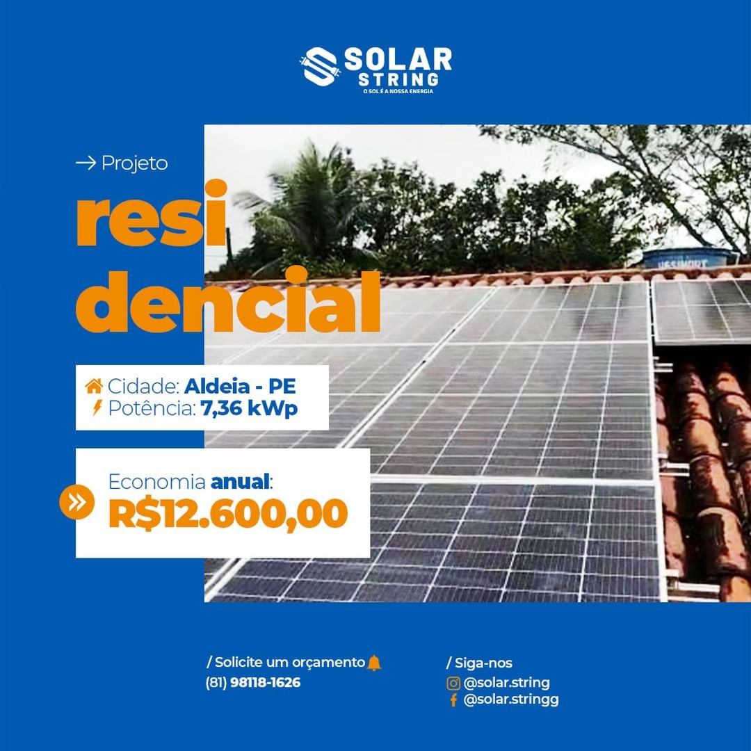Projeto de energia solar Solar String 6