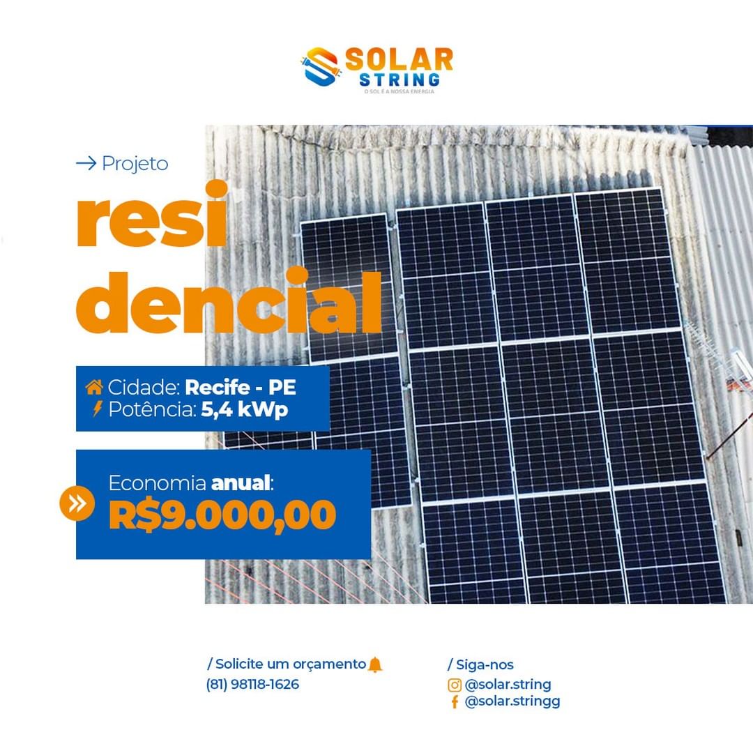 Projeto de energia solar Solar String 10