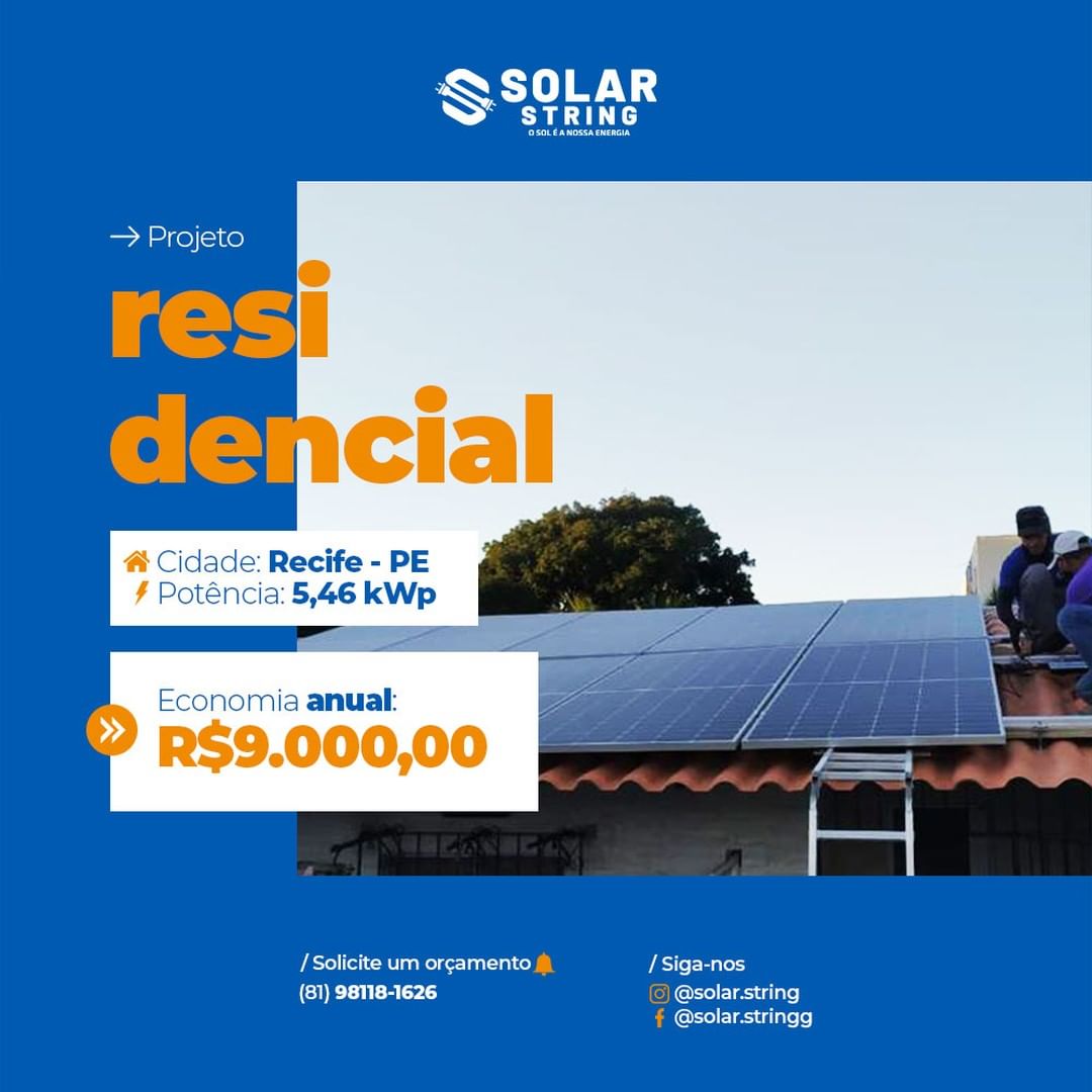 Projeto de energia solar Solar String 4