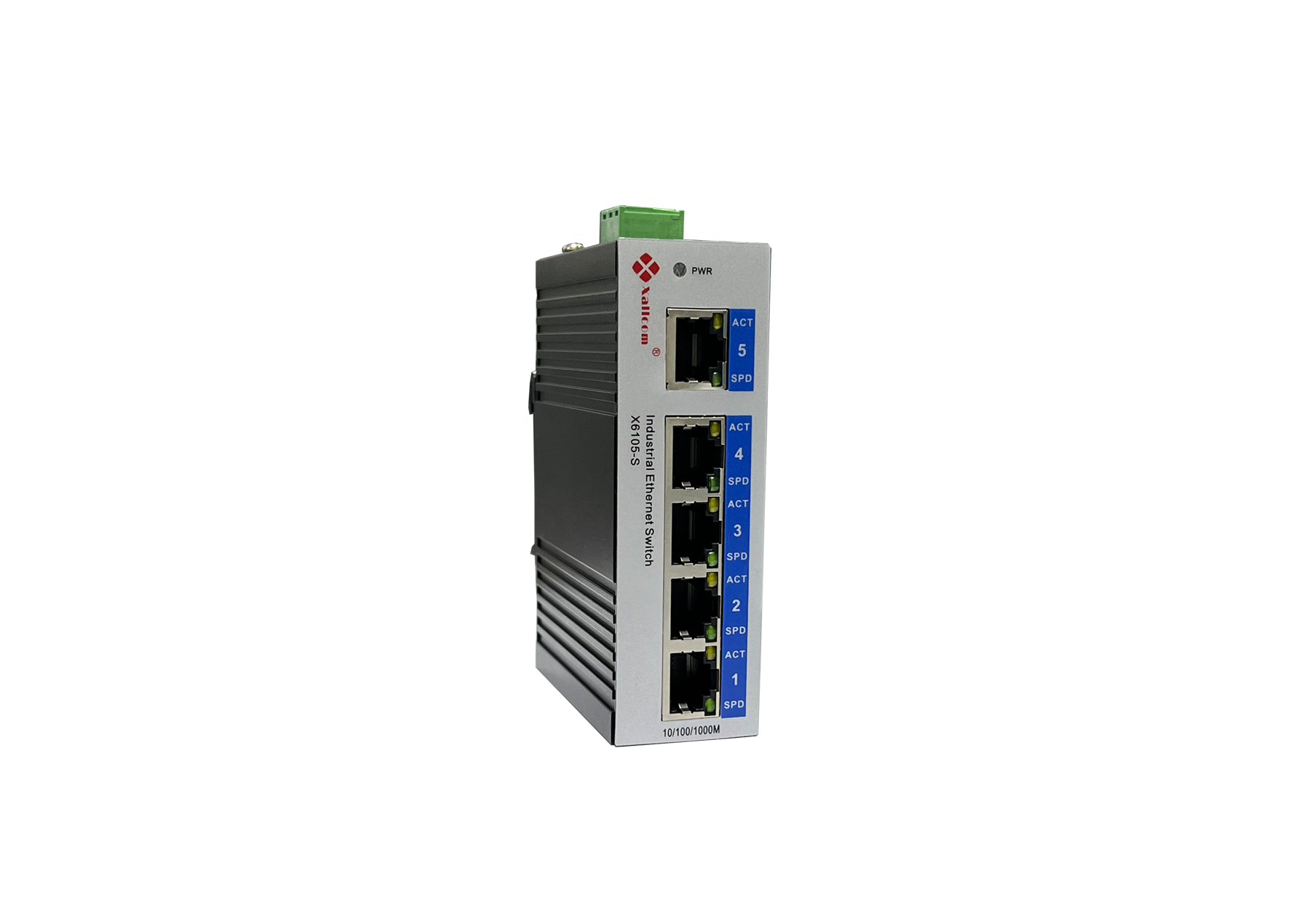 X6105S:5 gigabit copper port rail type managed industrial switch