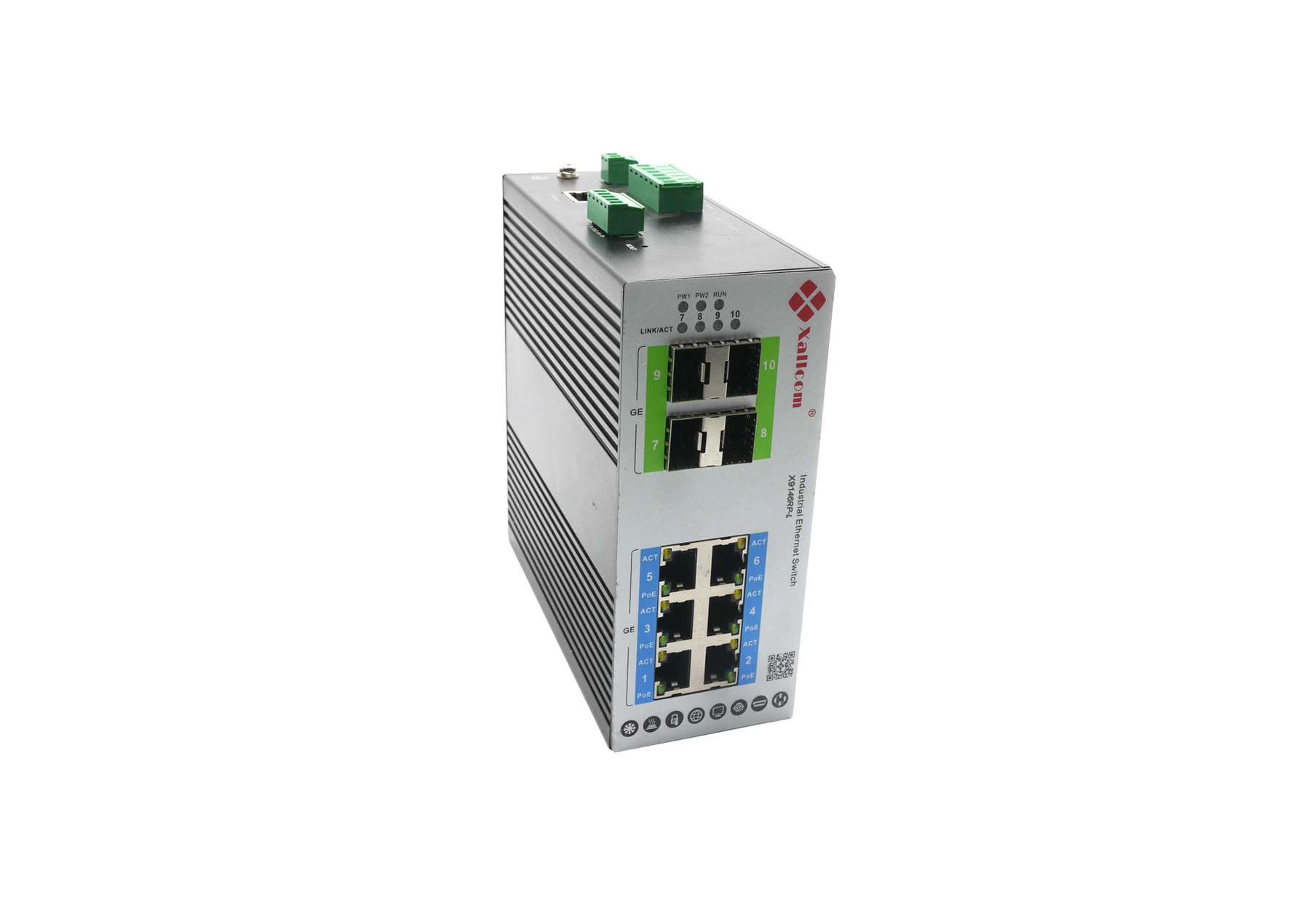 X9146RP-L:Ultra wide temperature 4 fiber optical GE grade industrial switch