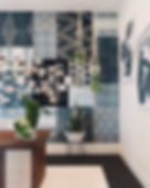 Stylish home office featuring bold wallpaper, modern furniture, and curated decor by Greylyn Wayne. Expert interior design services in Portland, Lake Oswego, West Linn, Beaverton, and Camas, WA.