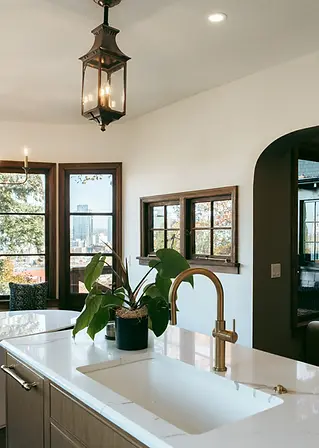 Spacious kitchen in the 2024 Street of Dreams “Vista” home, featuring custom finishes, a large island, and sophisticated desi