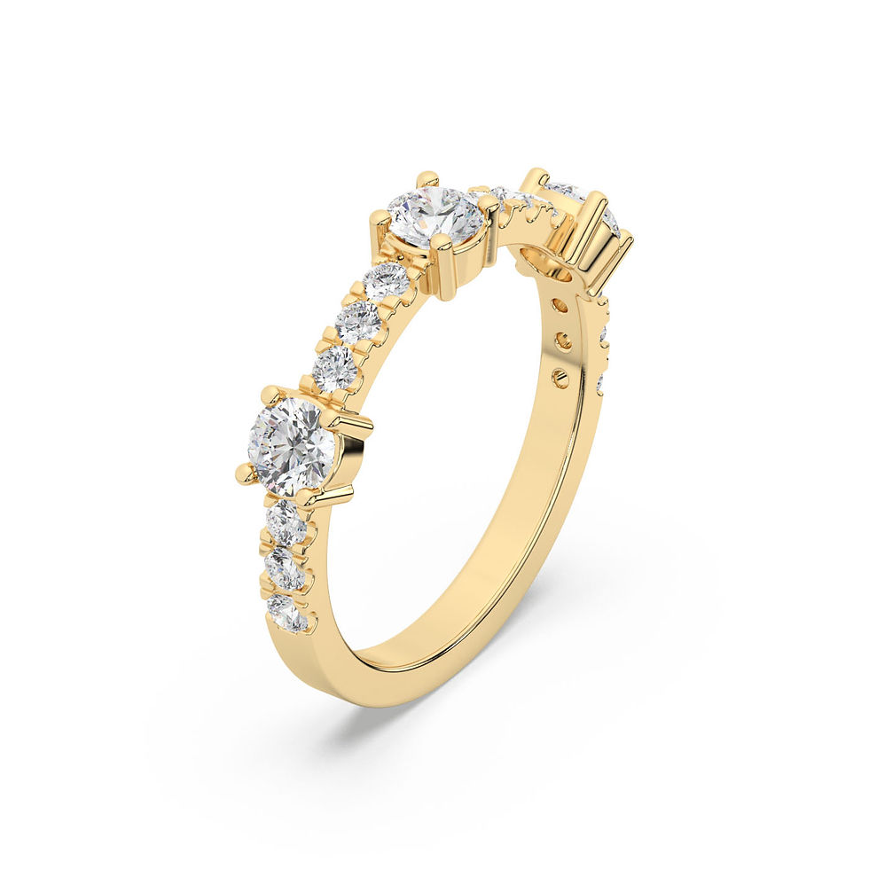 Thumbnail: Three Round Orbit Pave Band