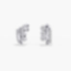 Thumbnail: Small Stacked Trio Studs 14KT yellow gold white gold rose gold 1ctw