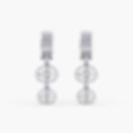 Thumbnail: Aura Oval Double Drop Earrings 14KT yellow gold white gold rose gold 3ctw