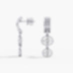 Thumbnail: Aura Oval Double Drop Earrings 14KT yellow gold white gold rose gold 3ctw
