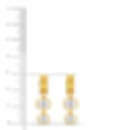 Thumbnail: Aura Oval Double Drop Earrings 14KT yellow gold white gold rose gold 3ctw