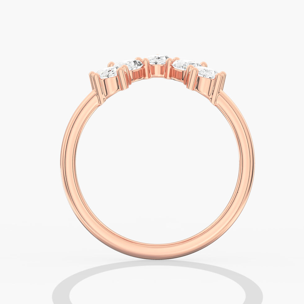 Thumbnail: Oval Contour Band 14KT yellow gold, white gold, rose gold 1CTW