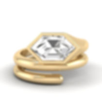 Duchess Cut Bezel Coil Ring