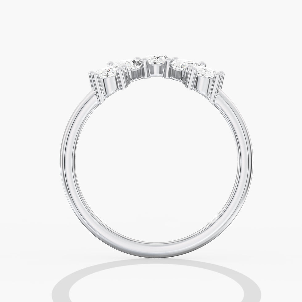 Thumbnail: Oval Contour Band 14KT yellow gold, white gold, rose gold 1CTW