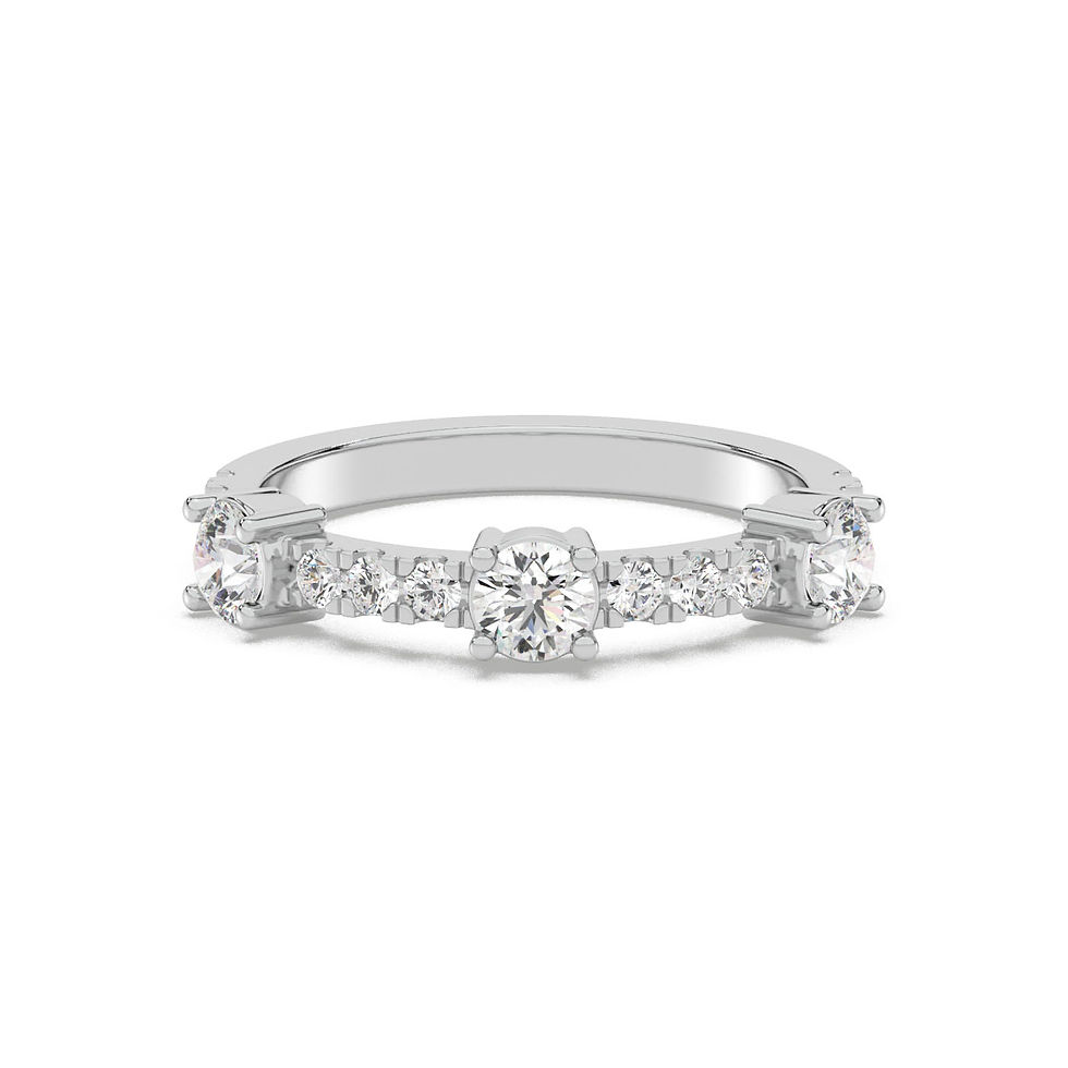 Thumbnail: Three Round Orbit Pave Band