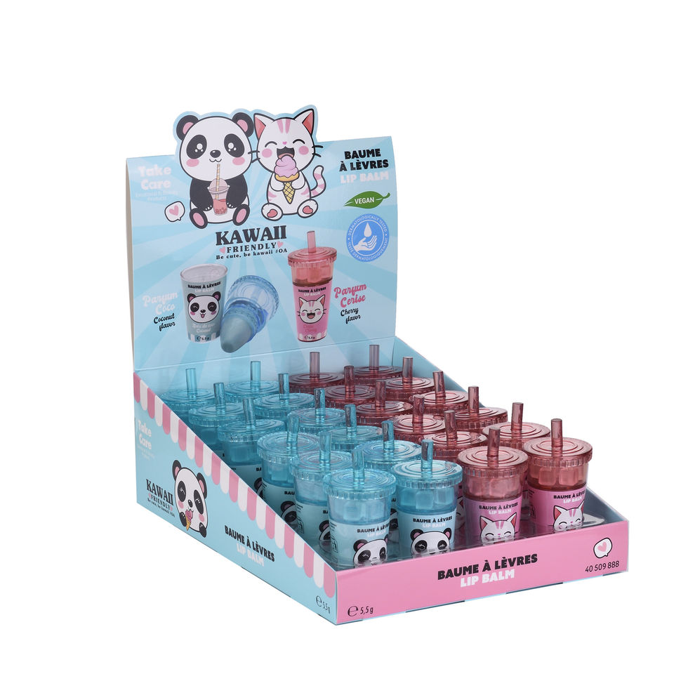 Take Care Kawai Friends Lipbalm Softsoda display box