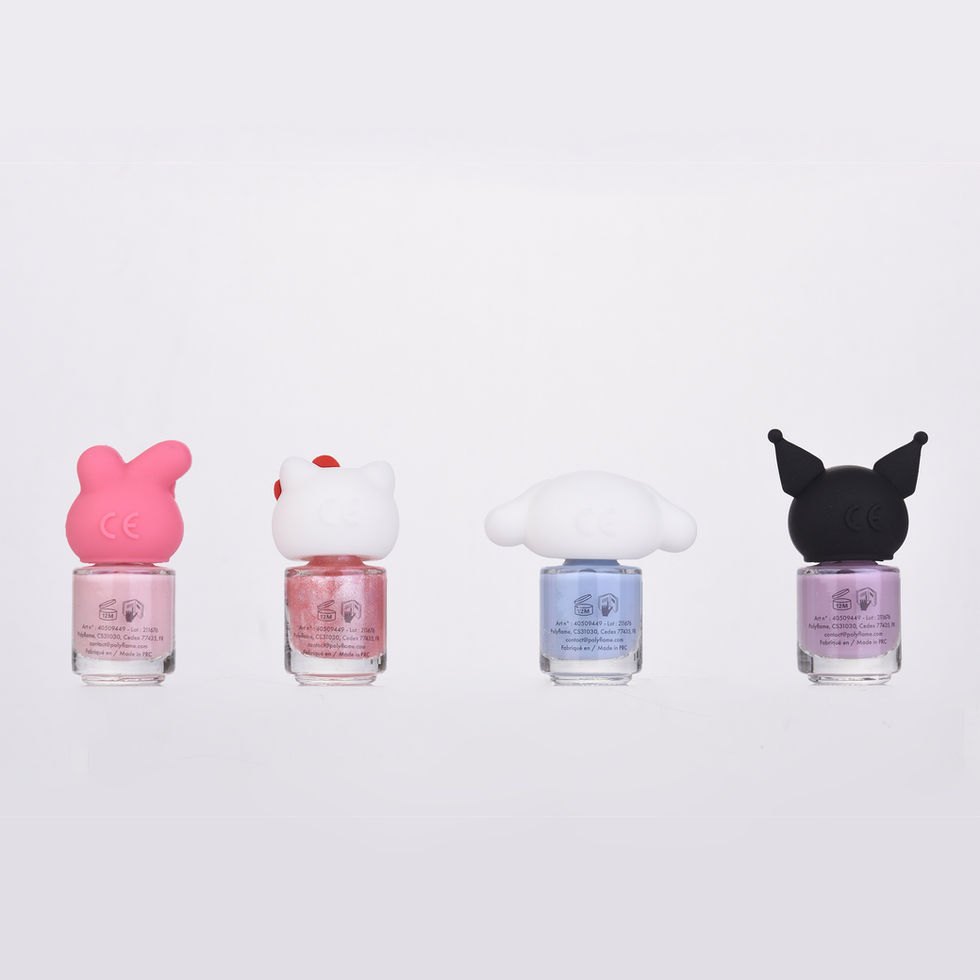 Four Hello Kitty and friends 3D head water nail polishes