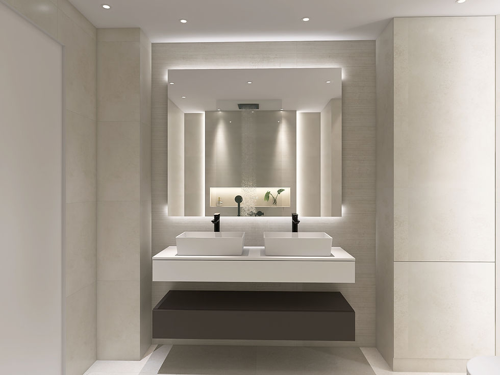 Baño minimalista de lujo
