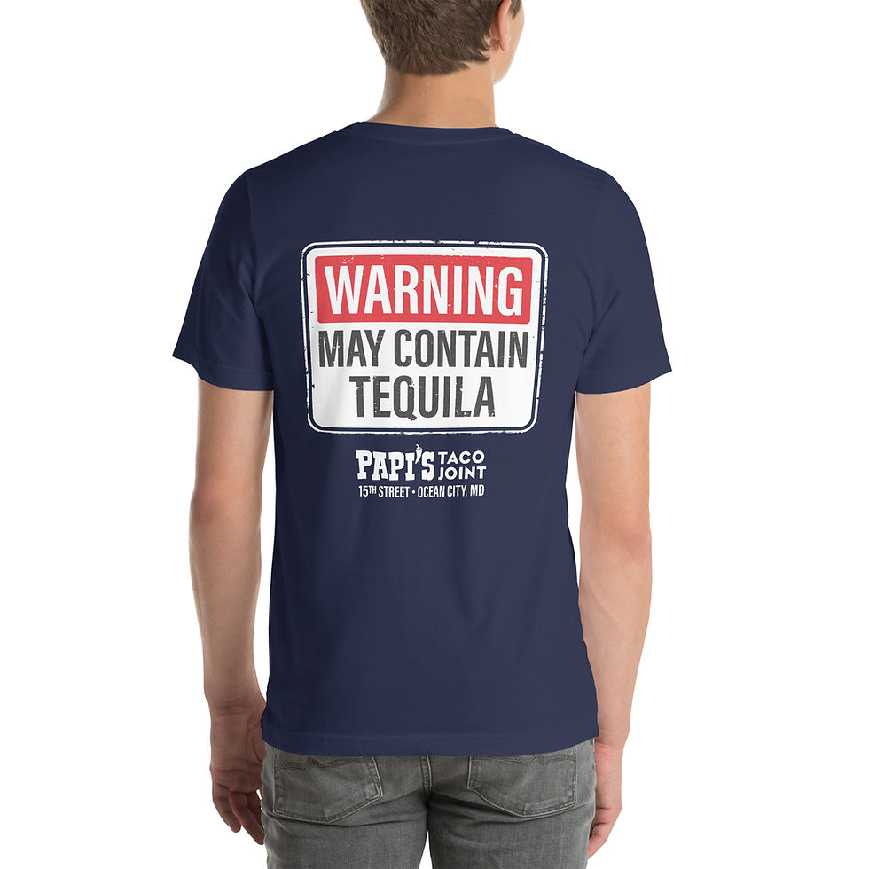 Thumbnail: WARNING MAY CONTAIN TEQUILA UNISEX SHORT SLEEVE