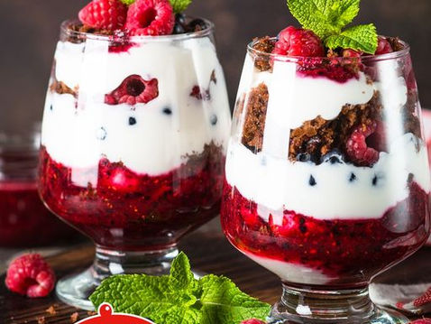 Himbeer-Quark-Dessert