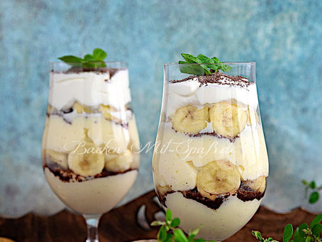Bananen-Pudding-Dessert