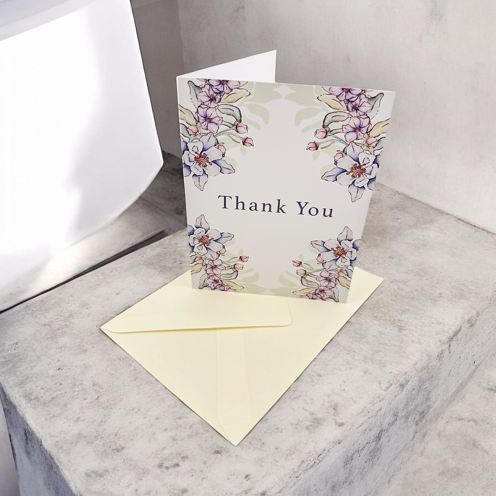 Thumbnail: Thank you card Aquilegia A5