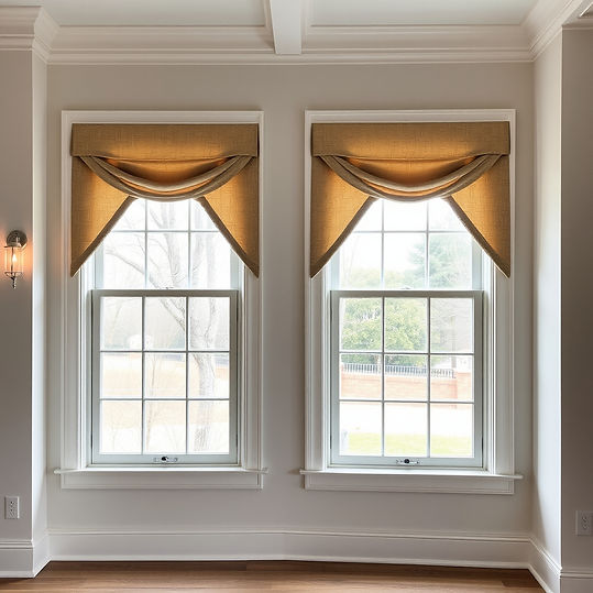 windows with nice window treatments in a beautiful house.jpg