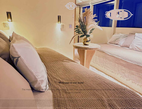 Atoll villa lounge area view. Maldives first multi convertible yacht. 