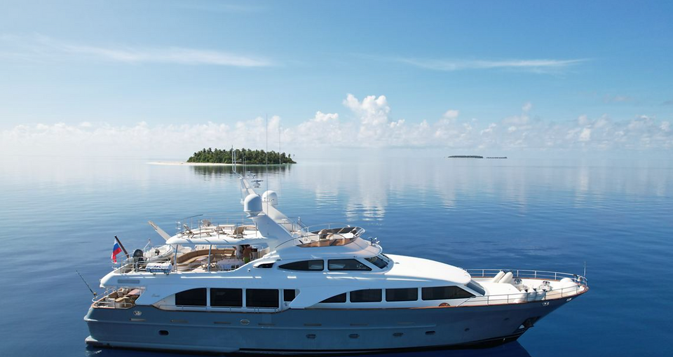 Benetti 100 A azimuth brand yacht for super luxury charter with 4 cabins.