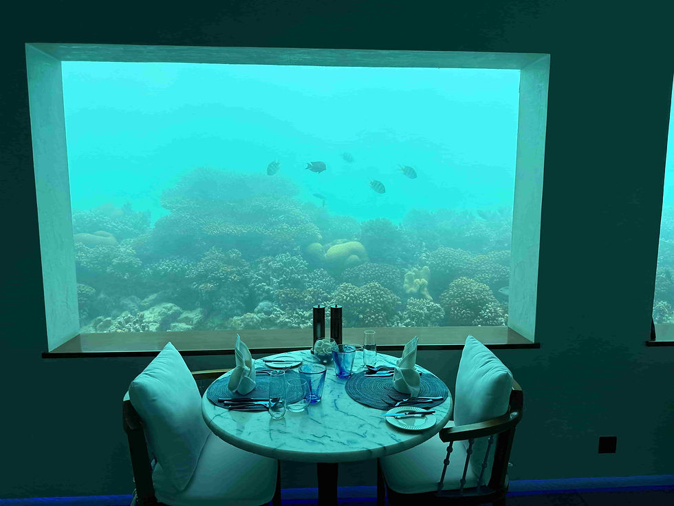 the biggest underwater restaurant in Maldives