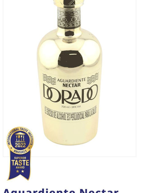 Aguardiente Néctar Dorado recibe certificación superior del  International Taste Award